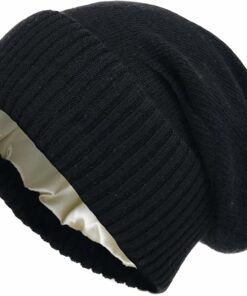 Cashmere Blend Satin Lined Beanie Hat NO35