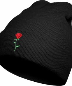 Embroidery Slouchy Knit Beanie Hat NO40