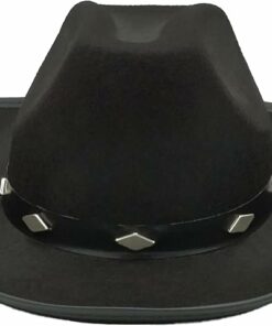 Felt Studded Black Cowgirl Hat NO24