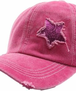 Star Pink Baseball Caps NO26