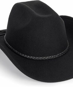 Wide Brim Cowgirl Fedora Hats NO2
