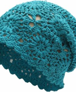 Women Cotton Crochet Slouchy Beanie Hat NO49