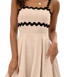 Apricot Spaghetti Strap Mini Dress NO43