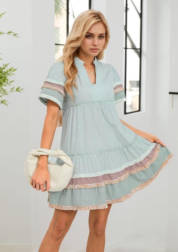 Cute Tiered Babydoll Dress NO41 - Image 2