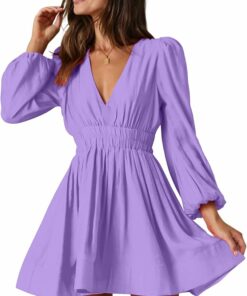 Deep V Sexy Long Sleeve Dress NO2