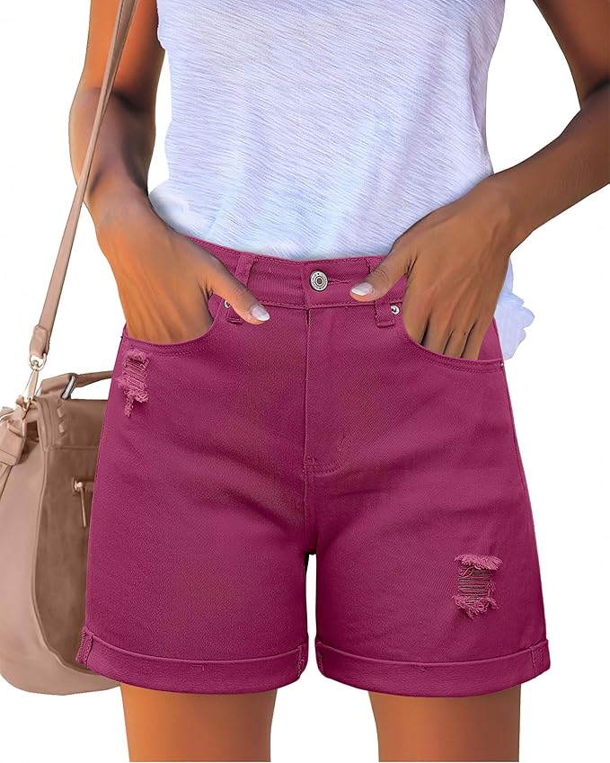 Rolled Hem Jeans Shorts NO50