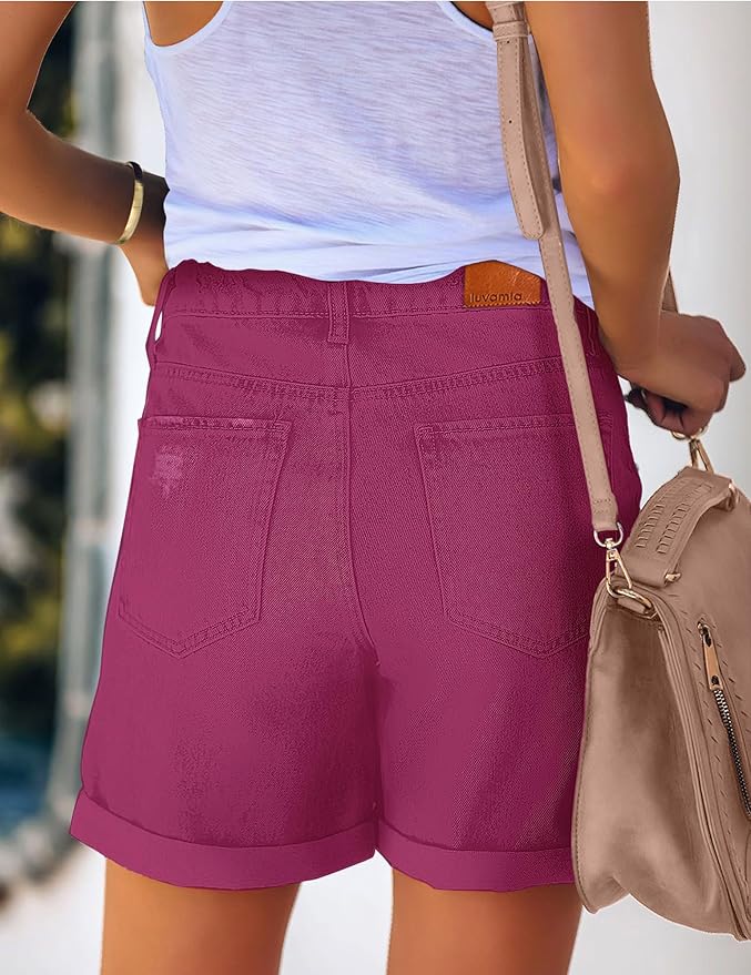 Rolled Hem Jeans Shorts NO50 - Image 2